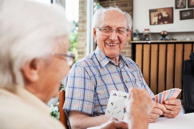 Card-Games couple playing card games for seniors