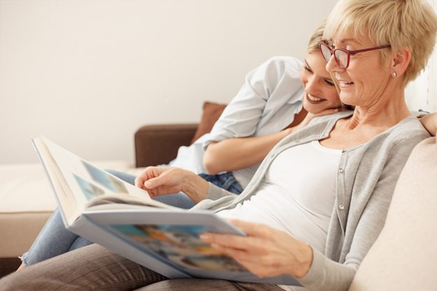 Mother and daughter having a great time
