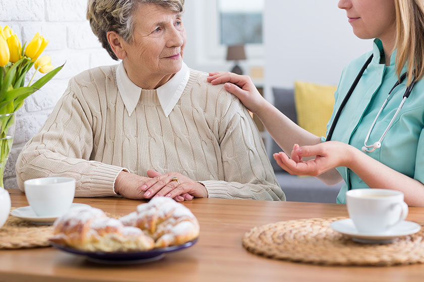 Her company is even more precious than medical assistance