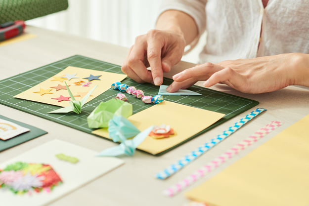 woman-making-greeting-cards-elements woman-making-greeting-cards-elements