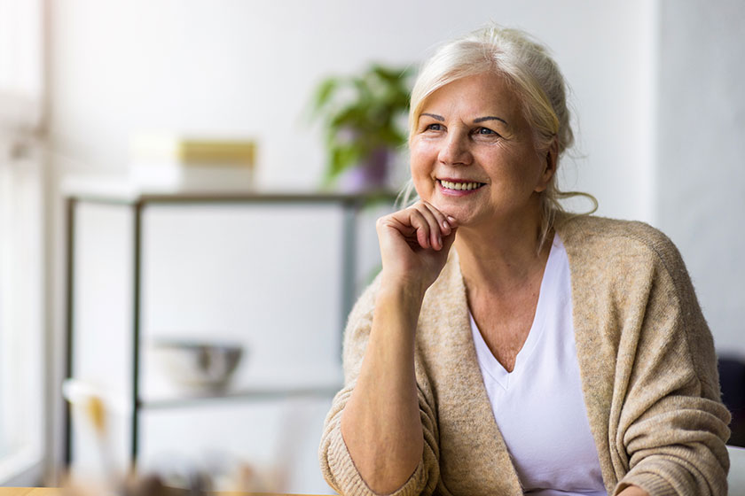 Portrait of smiling senior woman looking at camera